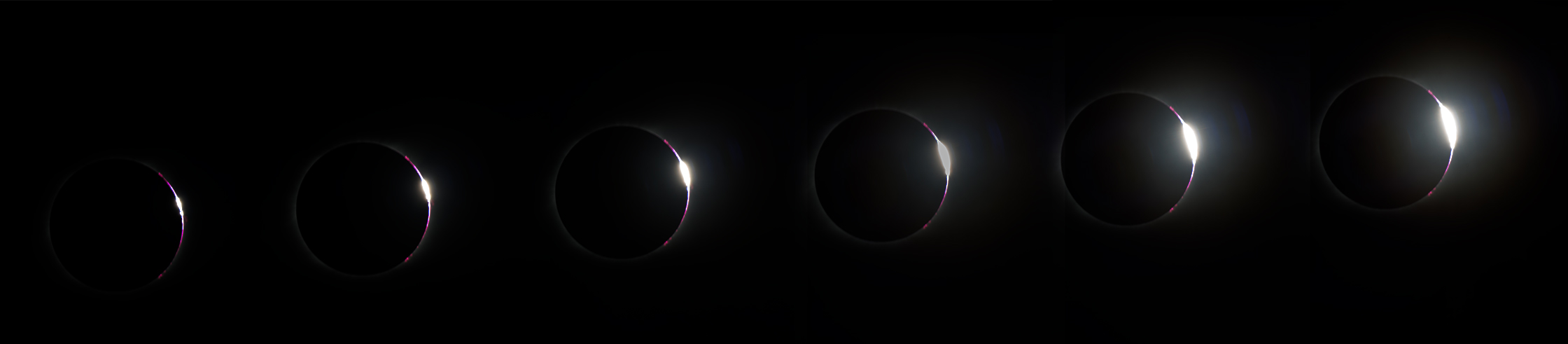 frames of the changes of the eclipse