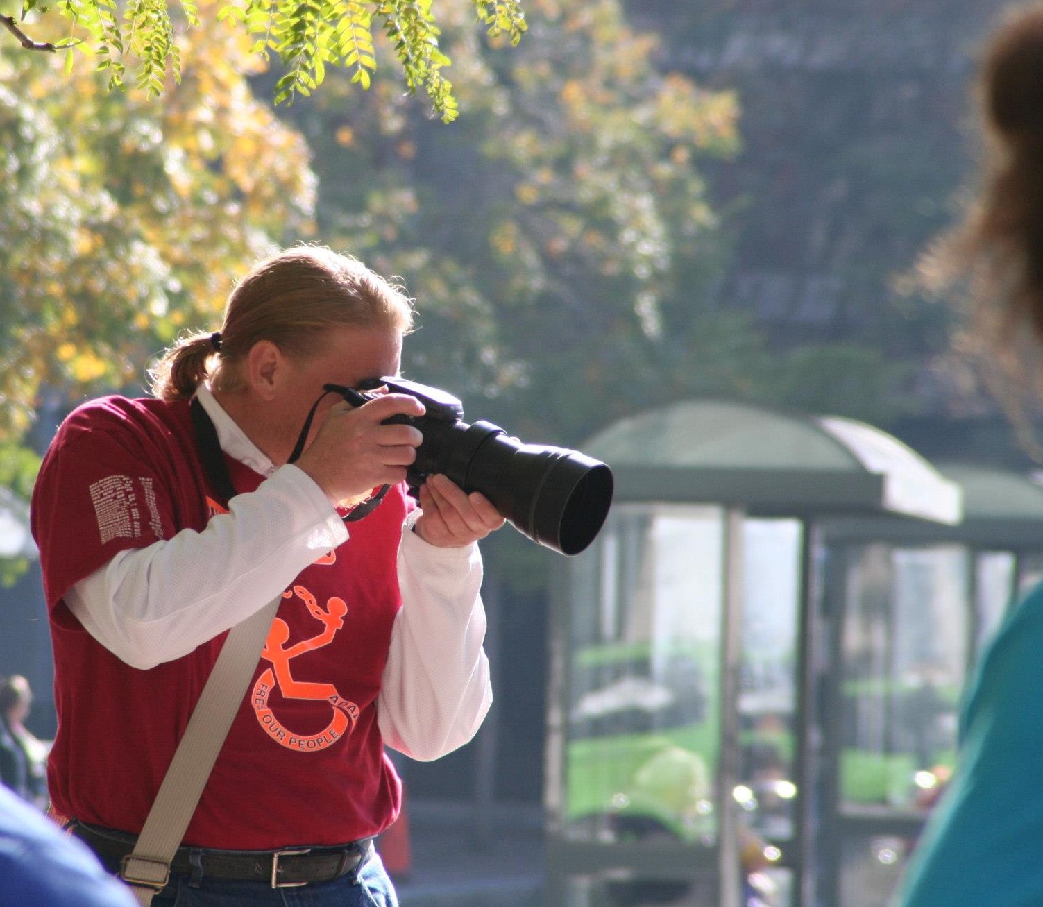 Tim Wheat taking a photo